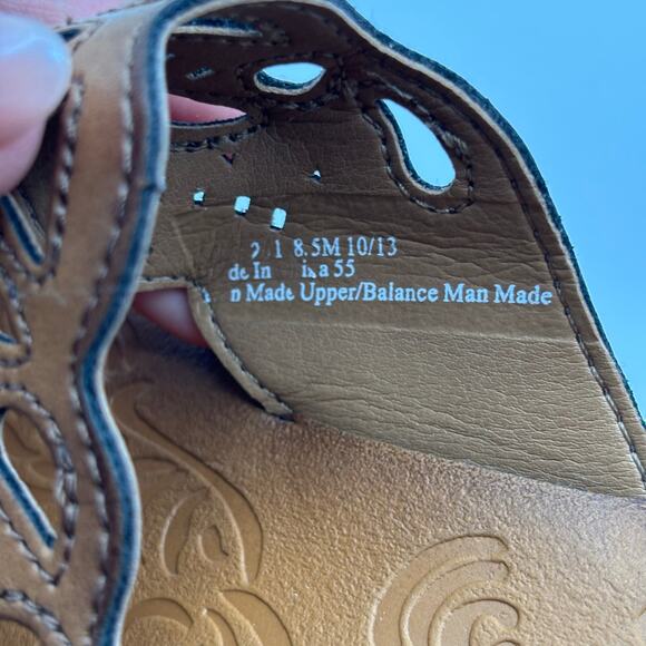 Clarks Cork Wedge Sandals Boho Laser-Cut Thong Sandals 8.5 Resort Festival - Picture 6 of 12